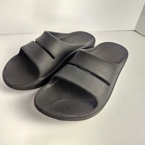 Oofos OOahh Men's Slip-On Casual Waterproof Sandals Black Size M(9) W (11)